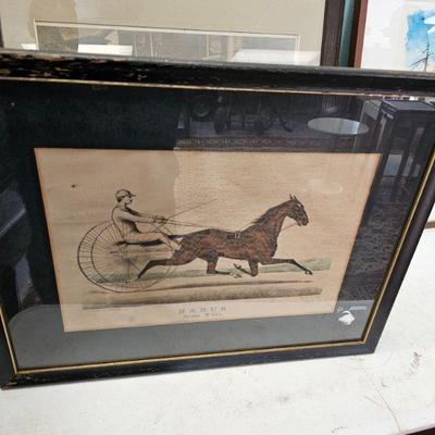 rare Currier and Ives early horse racer print