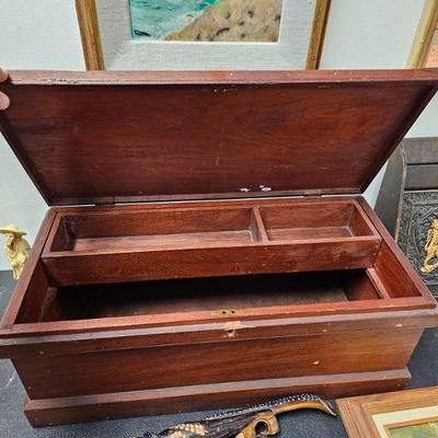 antique wooden shipbuilders tool chest
