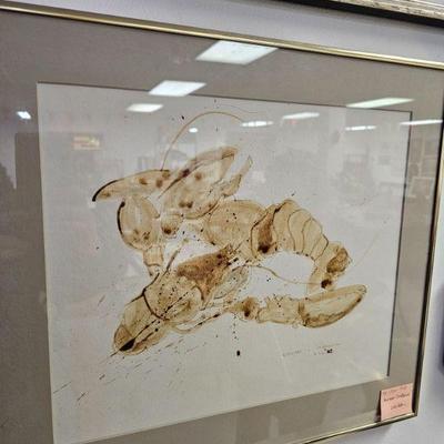 the lobster watercolor by Alfred Chadbourn (1921-1998)