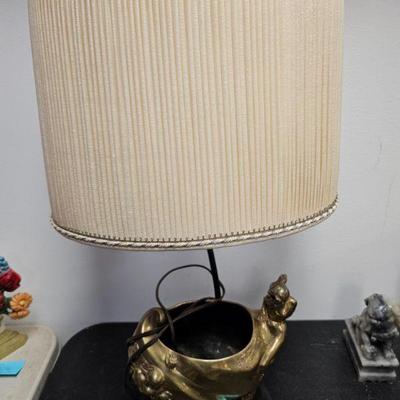 brass sculpture lamp