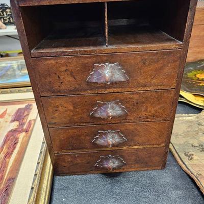 antique wooden drawing box