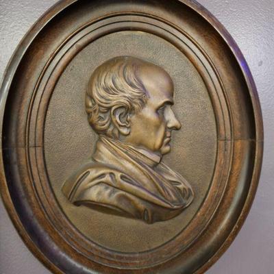 Daniel Webster bronze bust by Metallic compress castinhg co Boston MA