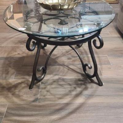 Glass/Metal Coffee Table (Pictured Above)