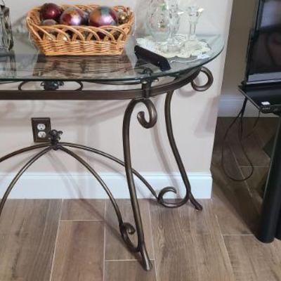 Glass/Metal Hall Table (Pictured Above)