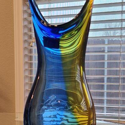 Adam Jablonski Crystal Abstract Art (Poland) - Vintage & Signed
