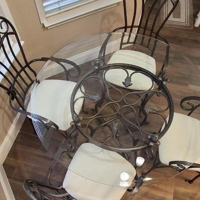 Glass/Metal Dining Table (Pictured Above)