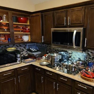 Kitchen Microwave; Pots and Pans; Food Storage Containers; Utensils