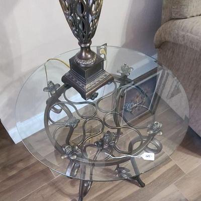 Glass/Metal End Table (Pictured Above)