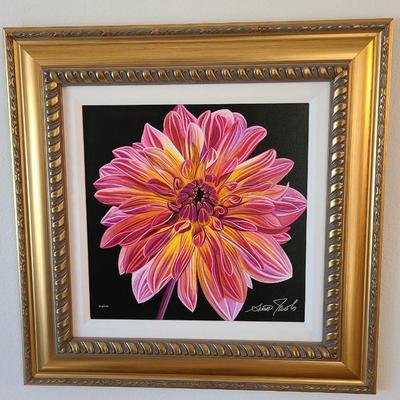 Scott Jacobs Print; Giclee on Canvas; "Chrysanthemum"; Signed and Numbered  