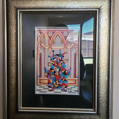 Anatole Krasnyanski Signed "Tranquil Conversation" Surreal Influenced by Rock Band Kiss