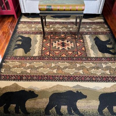 Black bear cabin rug 5x8
