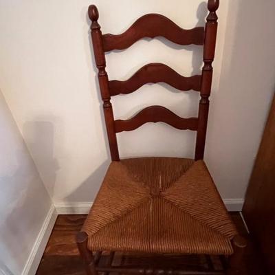 Ladderback chair/rush seat
