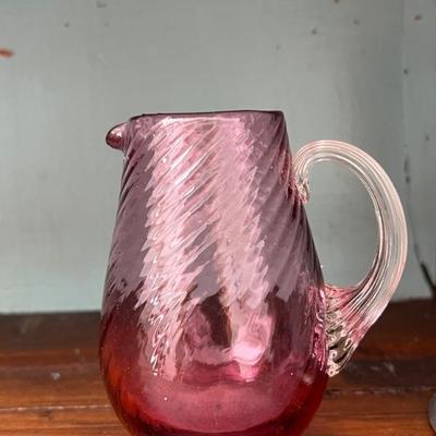 Artglass pitcher