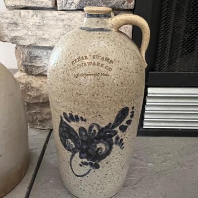 Cedar swamp stoneware cobalt decorated jug