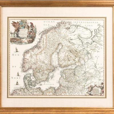 12. Scandinavian Danemarck Norwegve Svede Map
