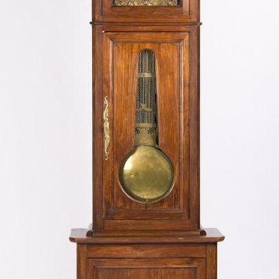 2. 19th Century French Comtoise Grandfather Clock  100 H x 31 W x 16 D