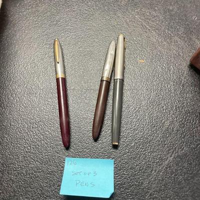 LOT 126-A SET OF 3 PENS