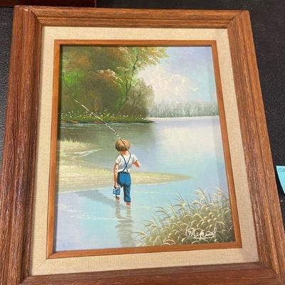 GONE FISHING OIL/CANVAS