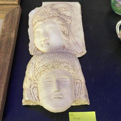 ARCHITECTURAL SALVAGE - 2 STONE HEADS