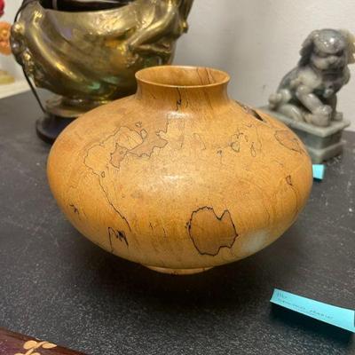 SPALTED MAPLE TURNED VASE