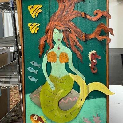 MERMAID - MIXED MEDIA METAL/WOOD