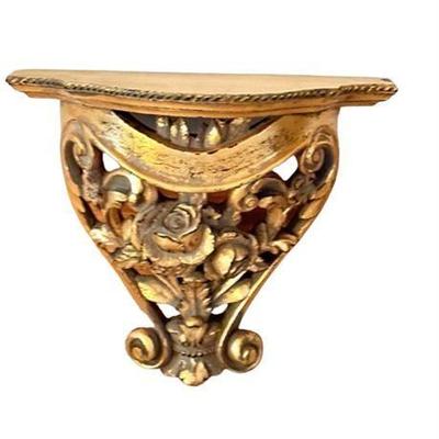 Lot 022 
Vintage Gilded Gold-Toned Wall Sconce