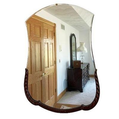 Lo 1075  
Vintage Carved Bevel Edged Wall Mirror