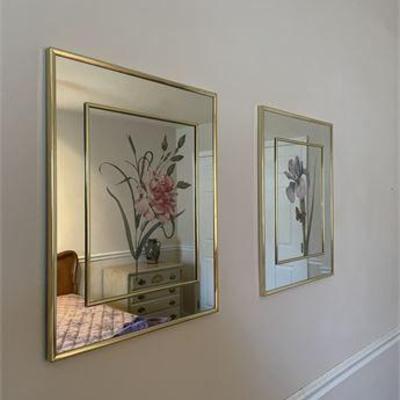 Lot 128  
Framed Floral Mirrors