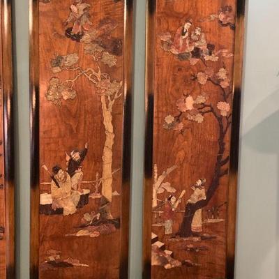 Early 20th Century Four Panel Chinese Art