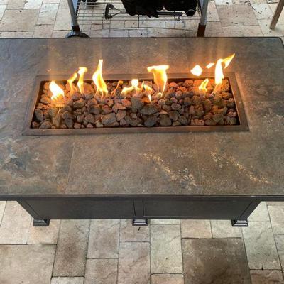 O.W. Lee Santorini Gas Fire Pit Table