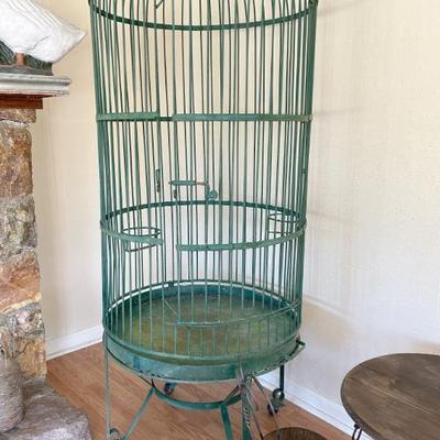Gorgeous Huge Antique Iron Bird Cage 