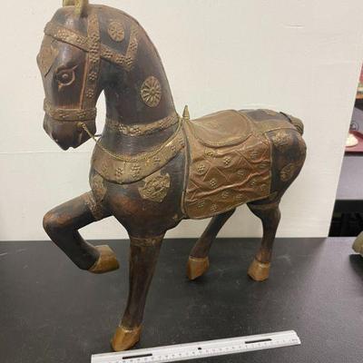 Wood Horse - Large, INDIA