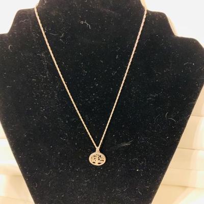 STERLING SILVER NECKLACE AND PENDANT