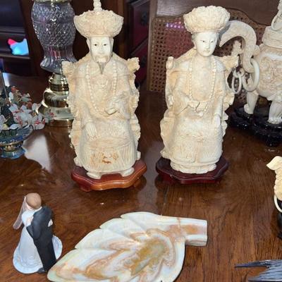 Resin Antique Carved  Figures. Taking Highest & Best Offers. Please message us at nomooreclutter@gmail.com