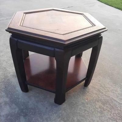 Another pic of the Hexagonal Rosewood Side Table $125