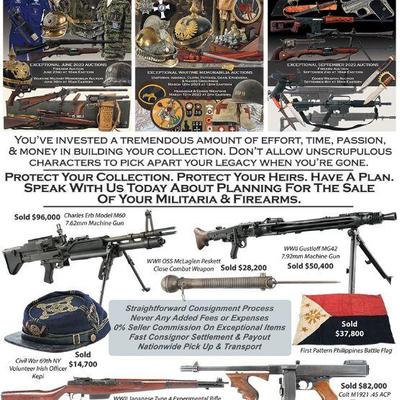 Considering selling a Firearm Collection? Speak with us today. Complimentary nationwide pick up of firearm collections.