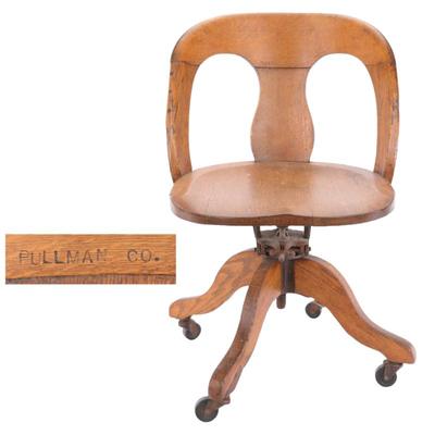 Antique Pullman Railroad wooden chair