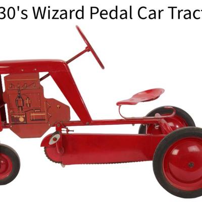 1930's Pre-Western Flyer Wizard pedal car tractor- original near mint condition!!