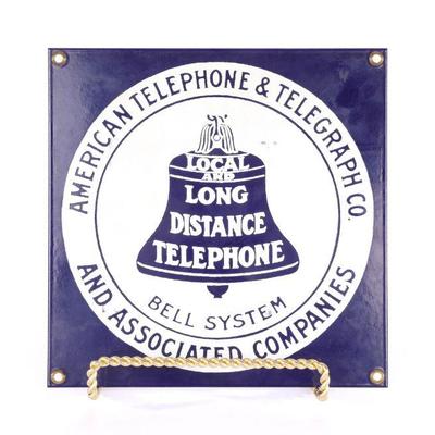 Porcelain Bell Telephone sign