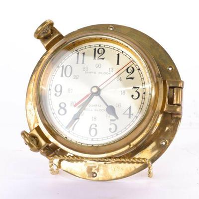 Brass Ship's Bell Clock