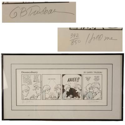 Garry Trudeau signed cartoon