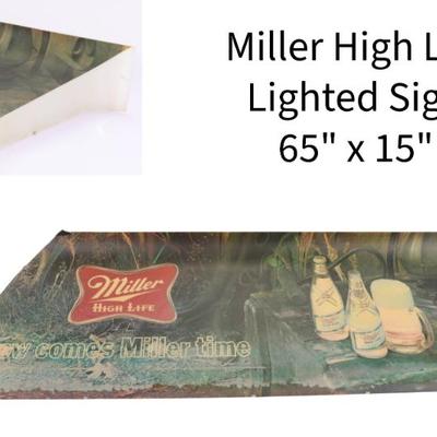 Large vtg lighted beer sign