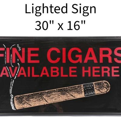 Lighted Cigars Bar Sign