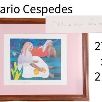 Mario Cespedes Signed lithograph