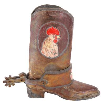 Studio Art Pottery Chicken Boot sculpture