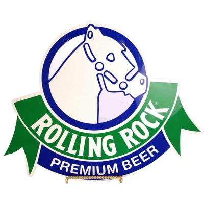 Metal Rolling Rock Beer sign