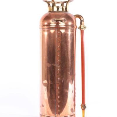 Vtg Copper Fire Extinguisher