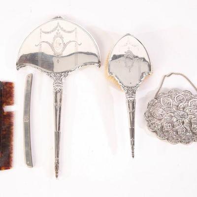 Alvin Sterling Silver Dresser Set