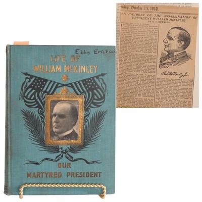 William McKinley book and newspaper clipping