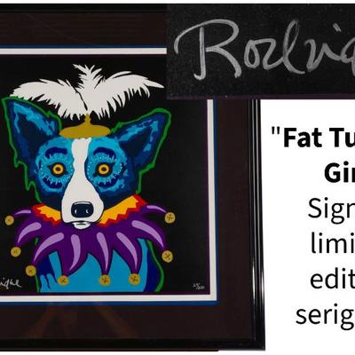 George Rodrigue Signed Blue Dog Serigraph